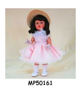 MARIQUITA PEREZ CON ORGANDI SALMON. Precio 112 €