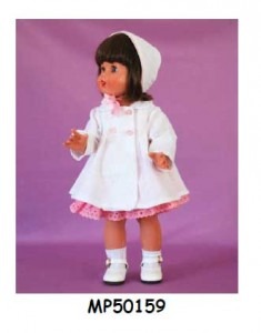 MARIQUITA PEREZ CONJUNTO ABRIGO PIQUÉ BLANCO. Precio 104 €