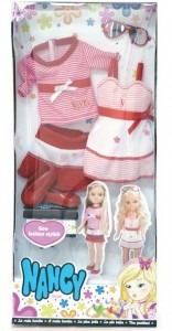 Nancy-C-Bow-Fashion-Set-Stylish rojo y blanco. Precio 9.95 €